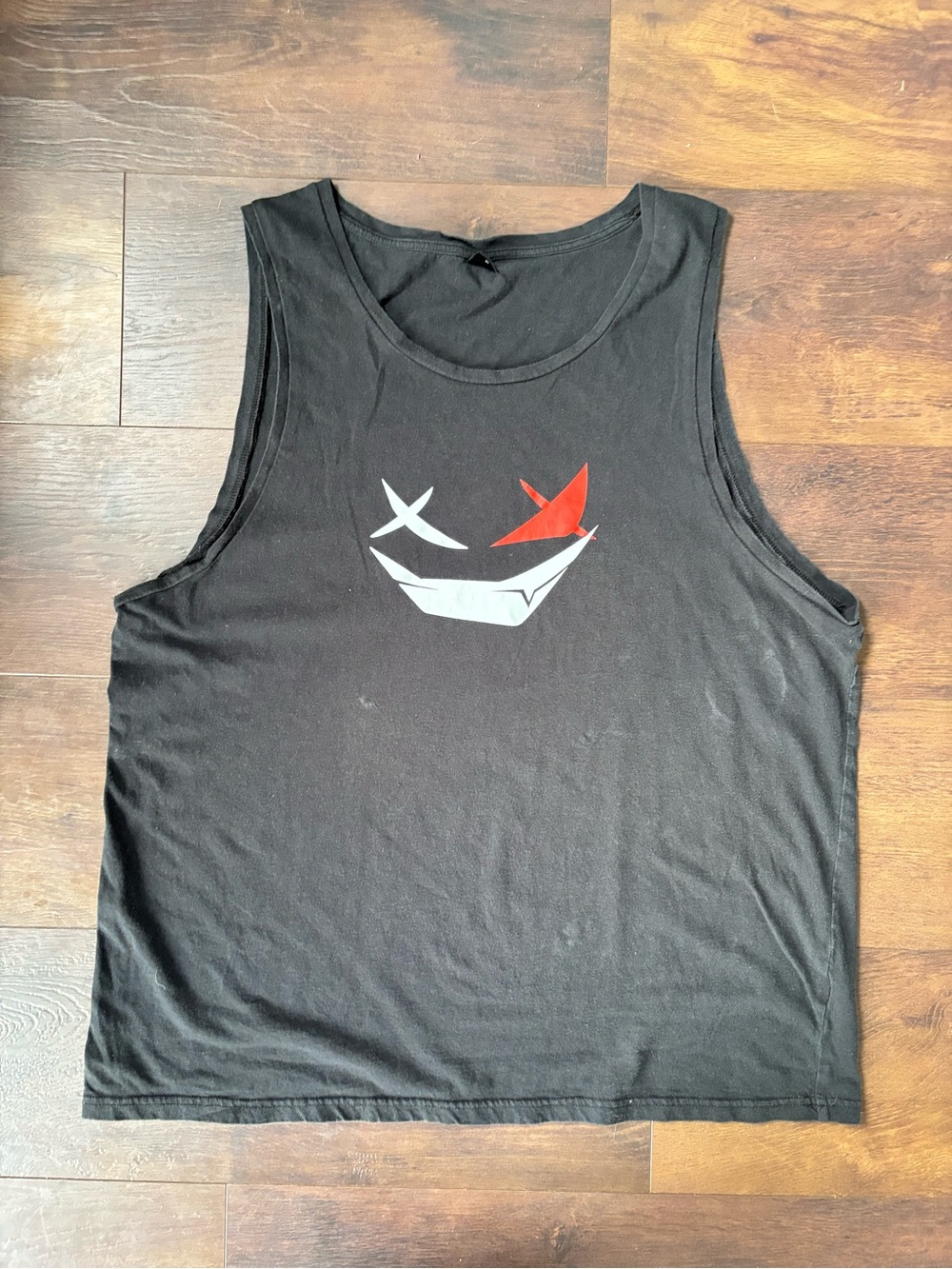 SHEIN‎ Black Crewneck Tee with White Logo Tag